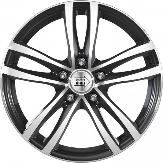 Mille Miglia MM020 anthrazit poliert Alufelge 7x17 Zoll ET49 LK 5x112 ML57.1