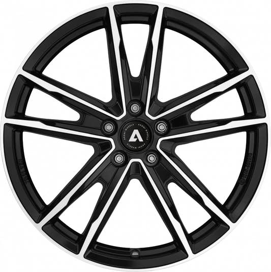 Akoni AK08 black polished Alufelge 7.5x17 Zoll ET44 LK 5x108 ML65.1 – Bild 2