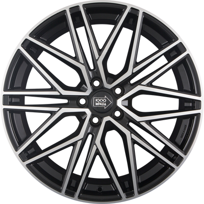 1000 Miglia MM1023 black polished Alufelge 8x19 Zoll ET45 LK 5x112 ML66.5 – Bild 3