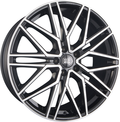 1000 Miglia MM1023 black polished Alufelge 8x19 Zoll ET45 LK 5x112 ML66.5 – Bild 4