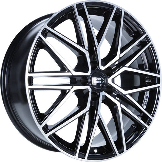 1000 Miglia MM1023 black polished 8x19 ET45 - LK5/108 ML73.1