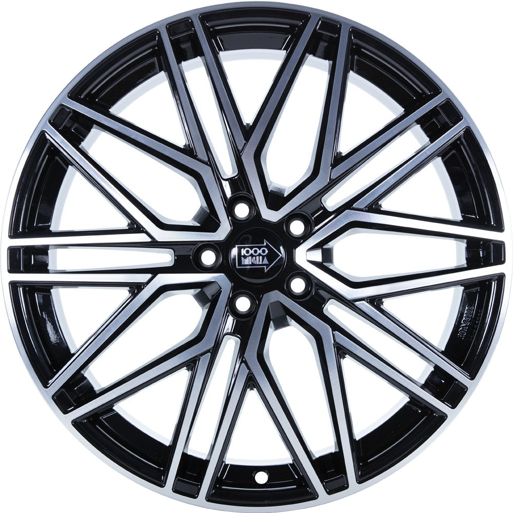 1000 Miglia MM1023 black polished 8x18 ET45 - LK5/114.3 ML73.1
