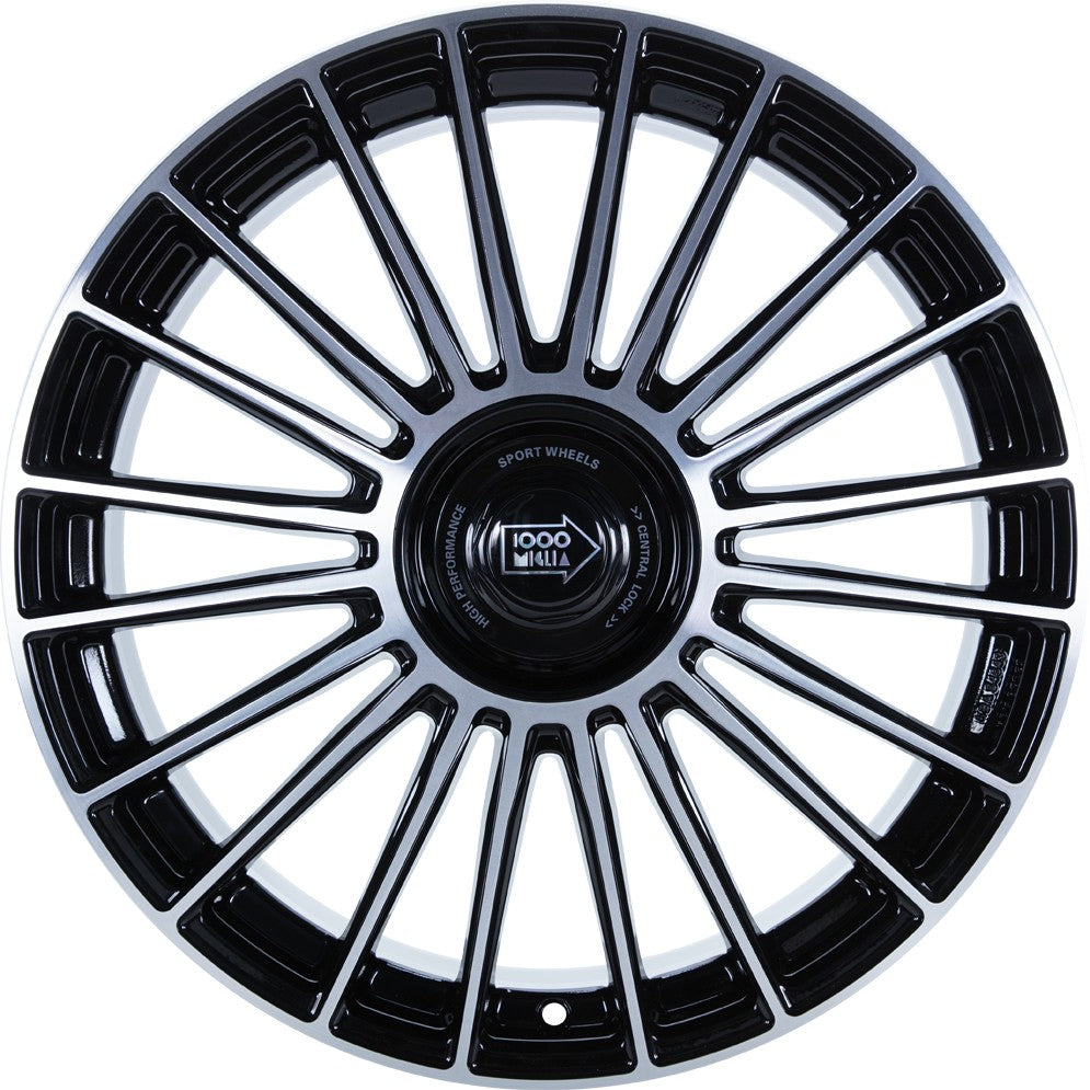 1000 Miglia MM1022 black polished 8.5x20 ET35 - LK5/112 ML73.1