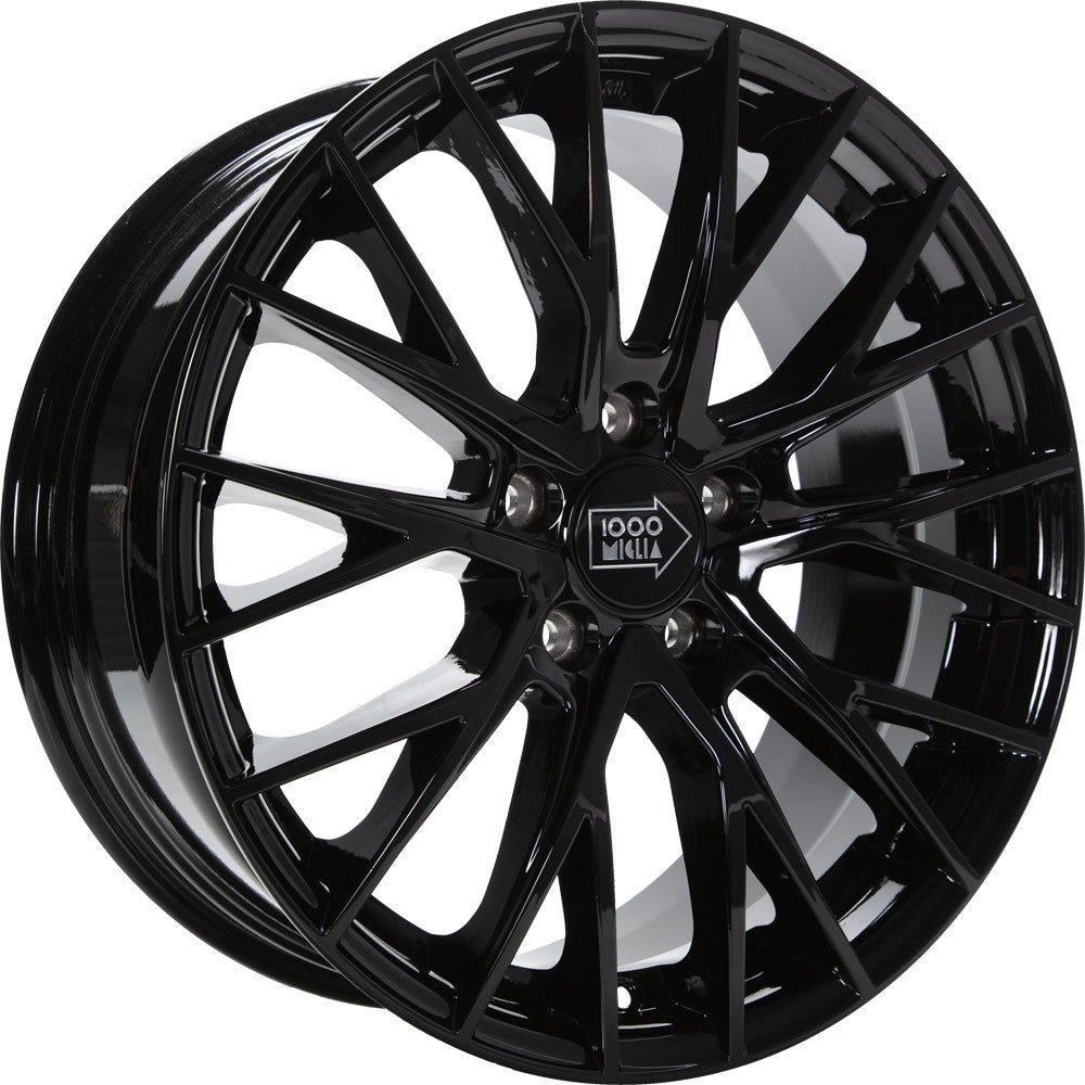 1000 Miglia MM1009 gloss black 8x18 ET40 - LK5/108 ML72.2