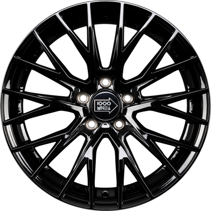 1000 Miglia MM1009 gloss black Alufelge 8x18 Zoll ET45 LK 5x114.3 ML79.5 – Bild 3