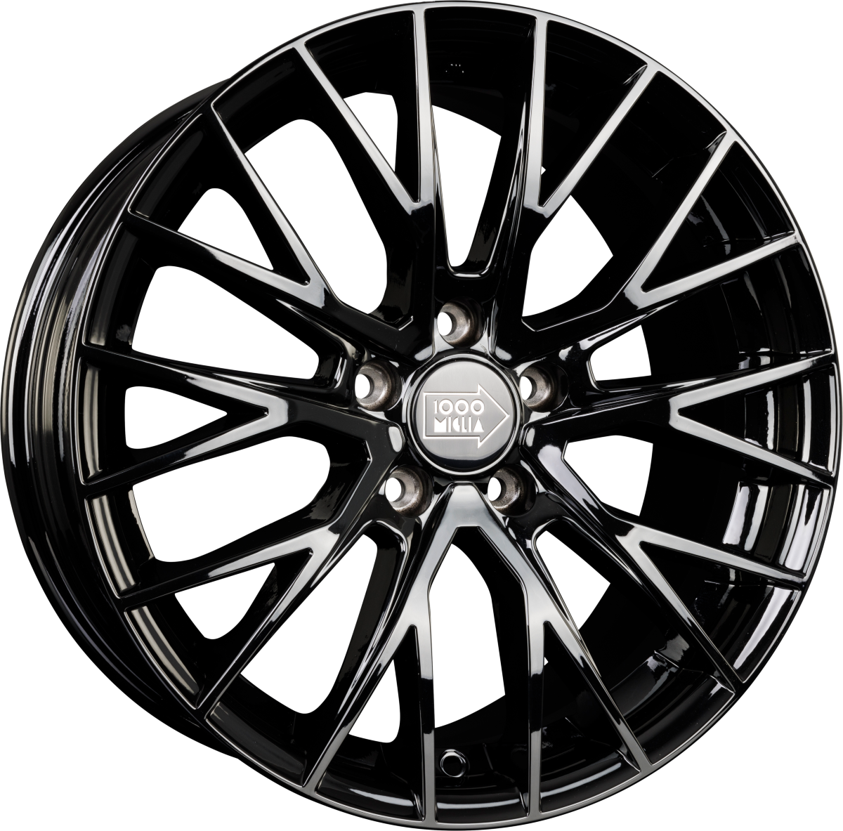 1000 Miglia MM1009 gloss black Alufelge 8x18 Zoll ET45 LK 5x114.3 ML79.5 – Bild 4