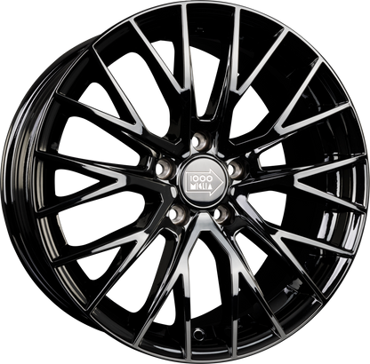 1000 Miglia MM1009 gloss black Alufelge 8x18 Zoll ET45 LK 5x114.3 ML79.5 – Bild 4