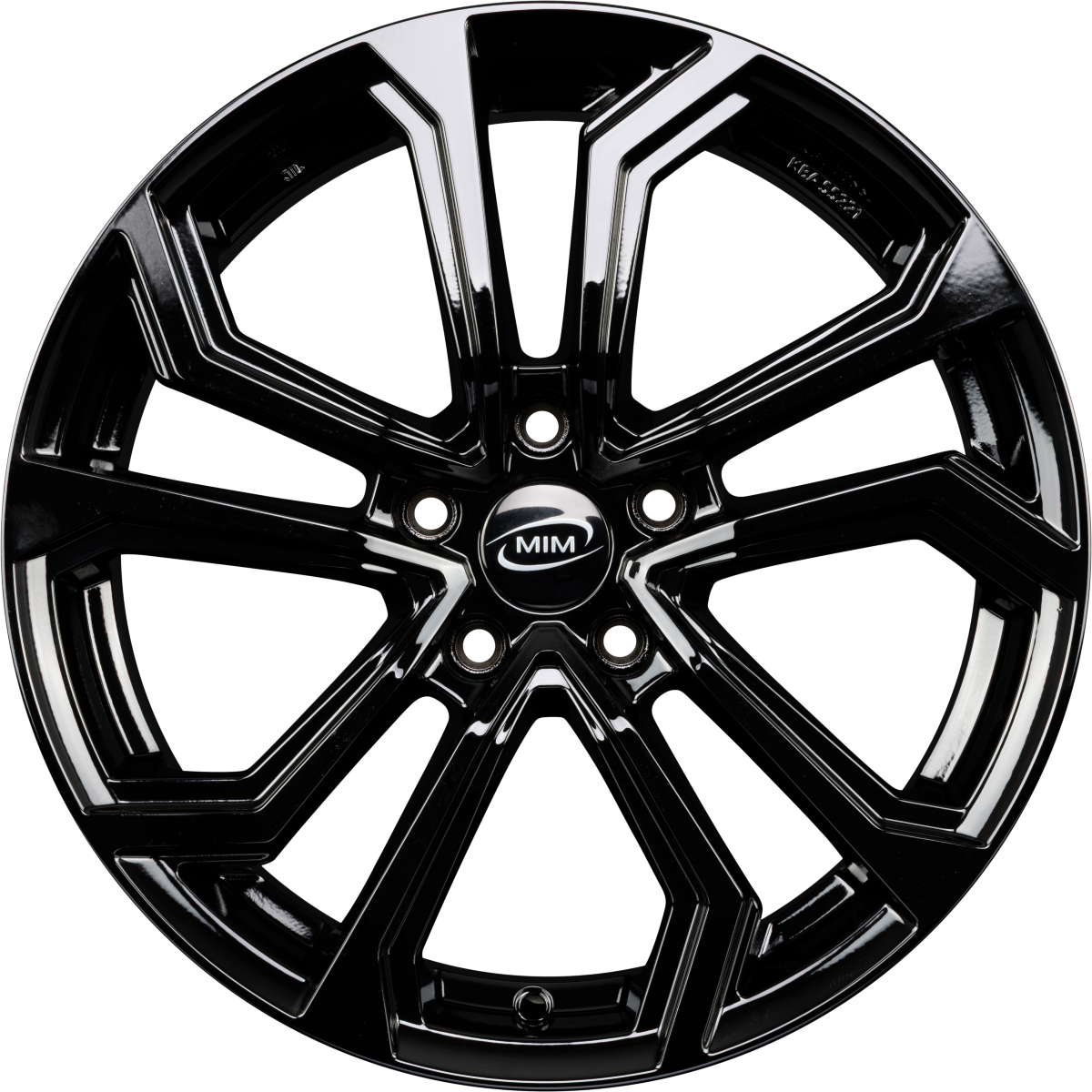 MIM Esis Black Glossy Alufelge 6.5x16 Zoll ET40 LK 5x114.3 ML73.1