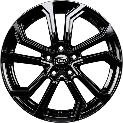 MIM Esis Black Glossy Alufelge 6.5x16 Zoll ET40 LK 5x114.3 ML73.1