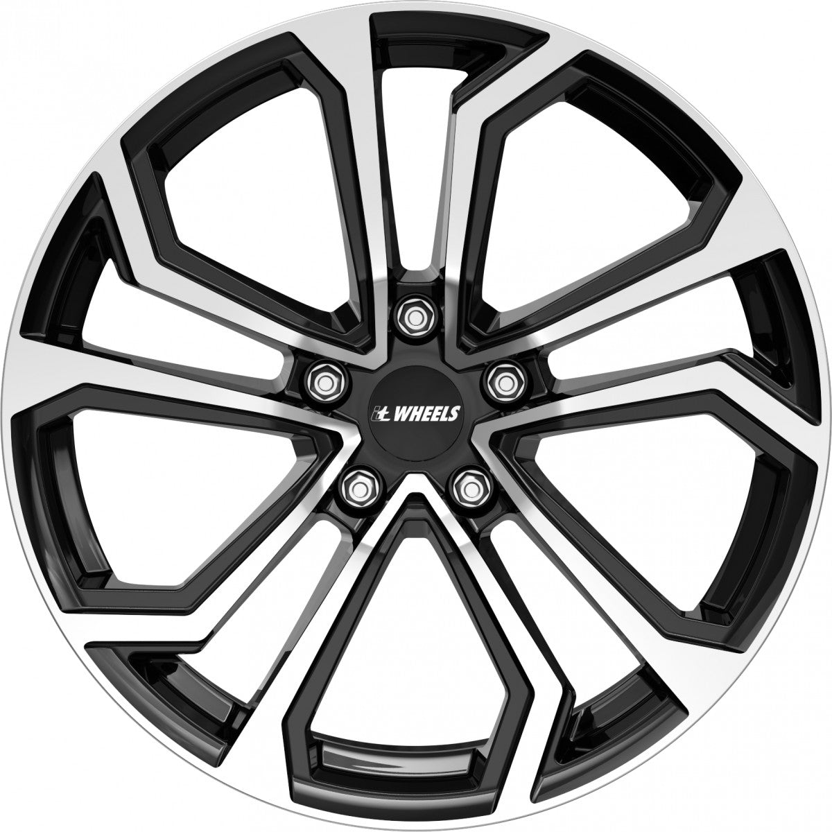 itWheels Ella gloss black polished Alufelge 8x18 Zoll ET40 LK 5x114.3 ML73.1 – Bild 2