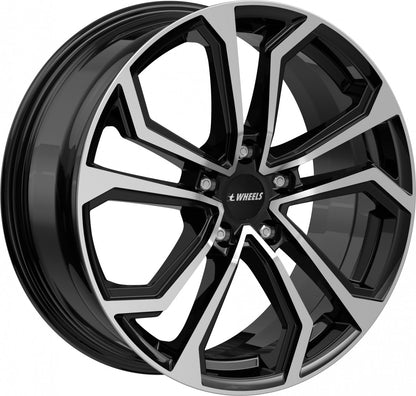 itWheels Ella gloss black polished Alufelge 8x18 Zoll ET45 LK 5x108 ML73.1 – Bild 3
