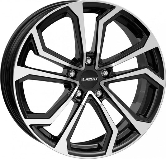 itWheels Ella gloss black polished Alufelge 7.5x17 Zoll ET45 LK 5x112 ML66.5