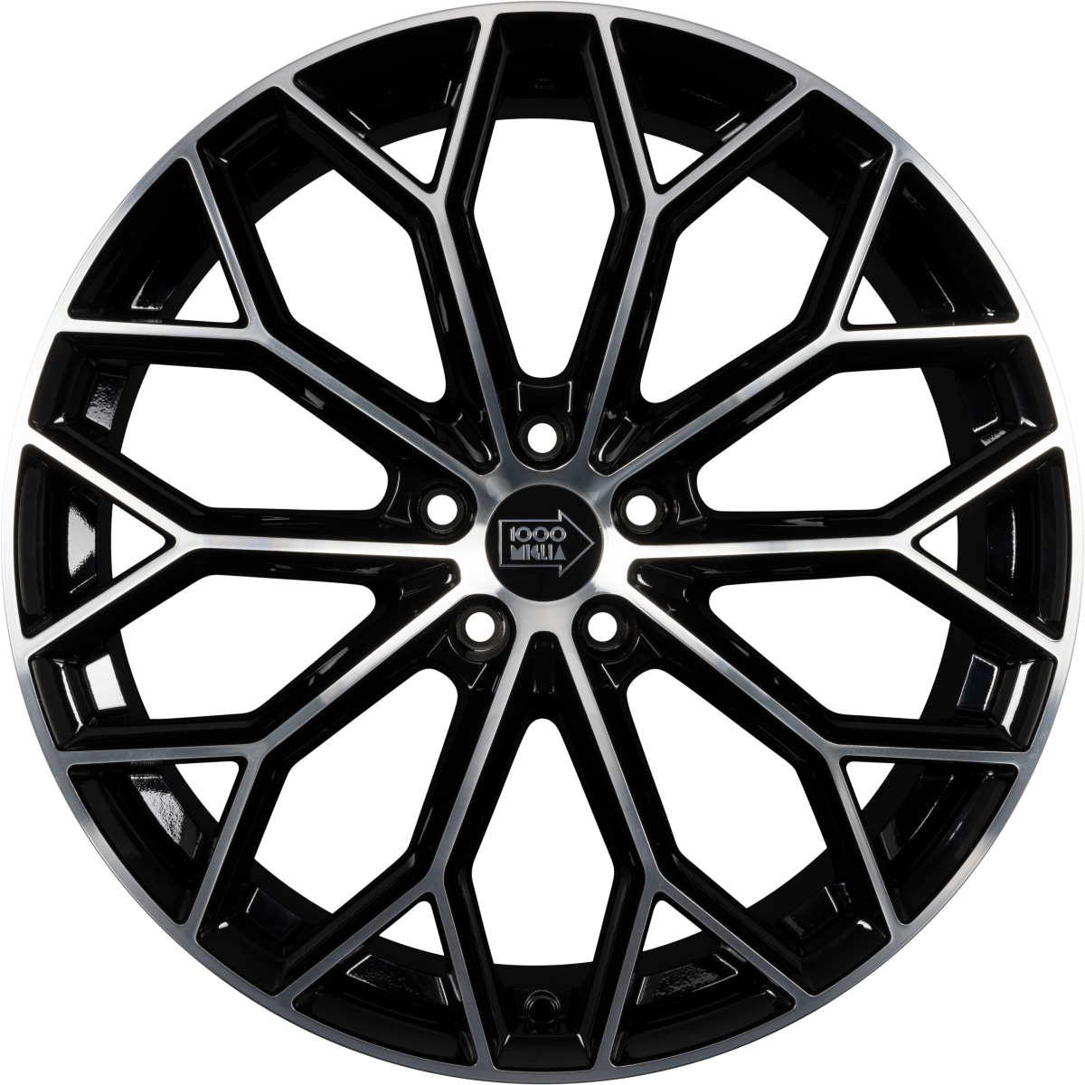 1000 Miglia MM1030 gloss black polished Alufelge 8x19 Zoll ET45 LK 5x112 ML66.5 – Bild 3