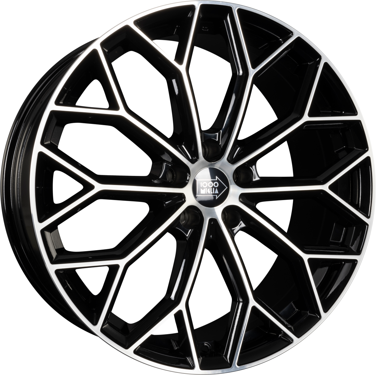 1000 Miglia MM1030 gloss black polished Alufelge 8x19 Zoll ET45 LK 5x112 ML66.5 – Bild 4