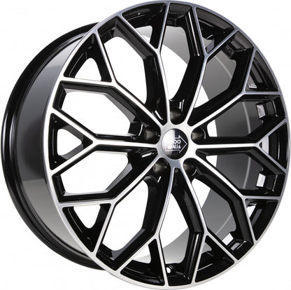 1000 Miglia MM1030 gloss black polished 8x19 ET45 - LK5/114.3 ML73.1