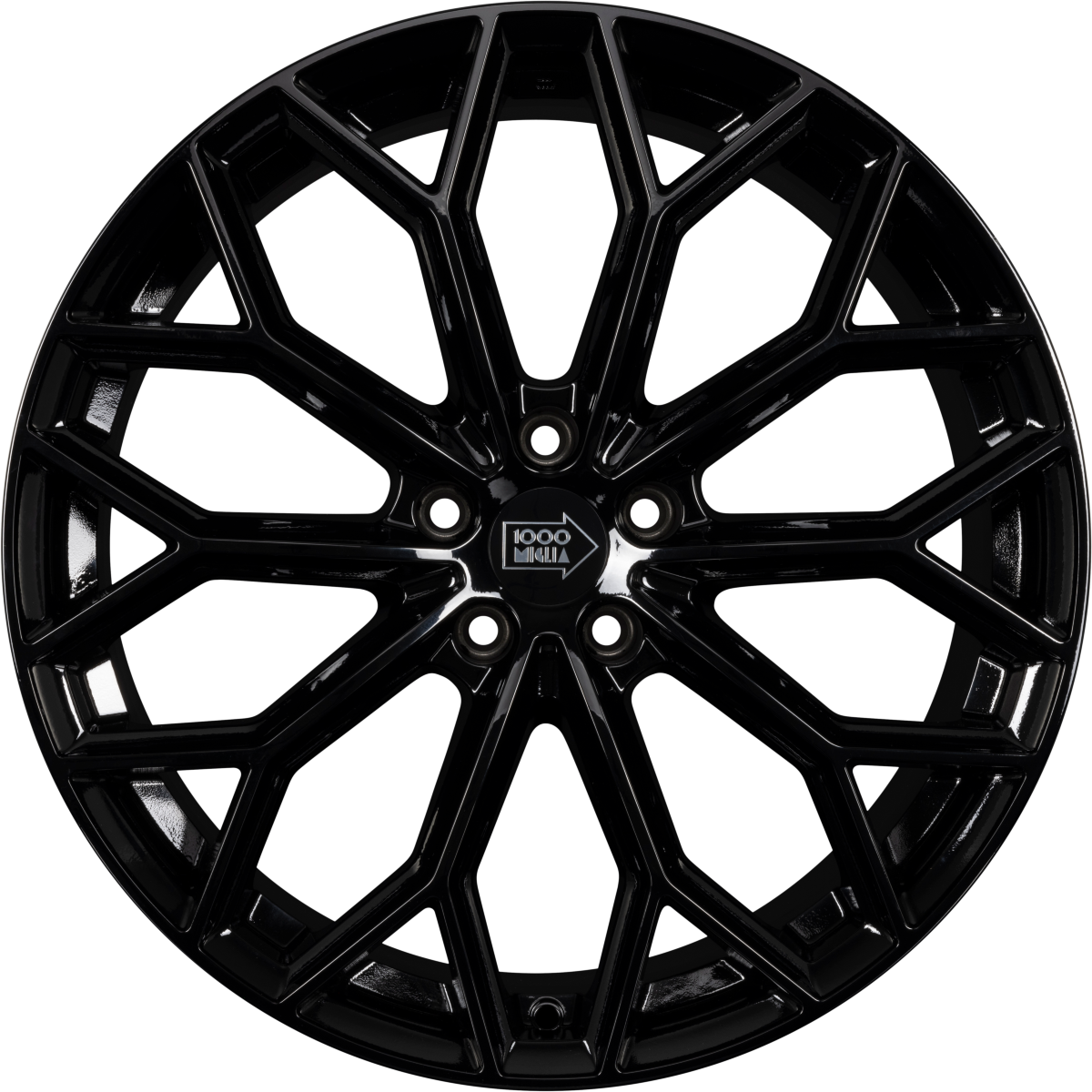 1000 Miglia MM1030 gloss black Alufelge 7.5x17 Zoll ET45 LK 5x112 ML66.5 – Bild 3