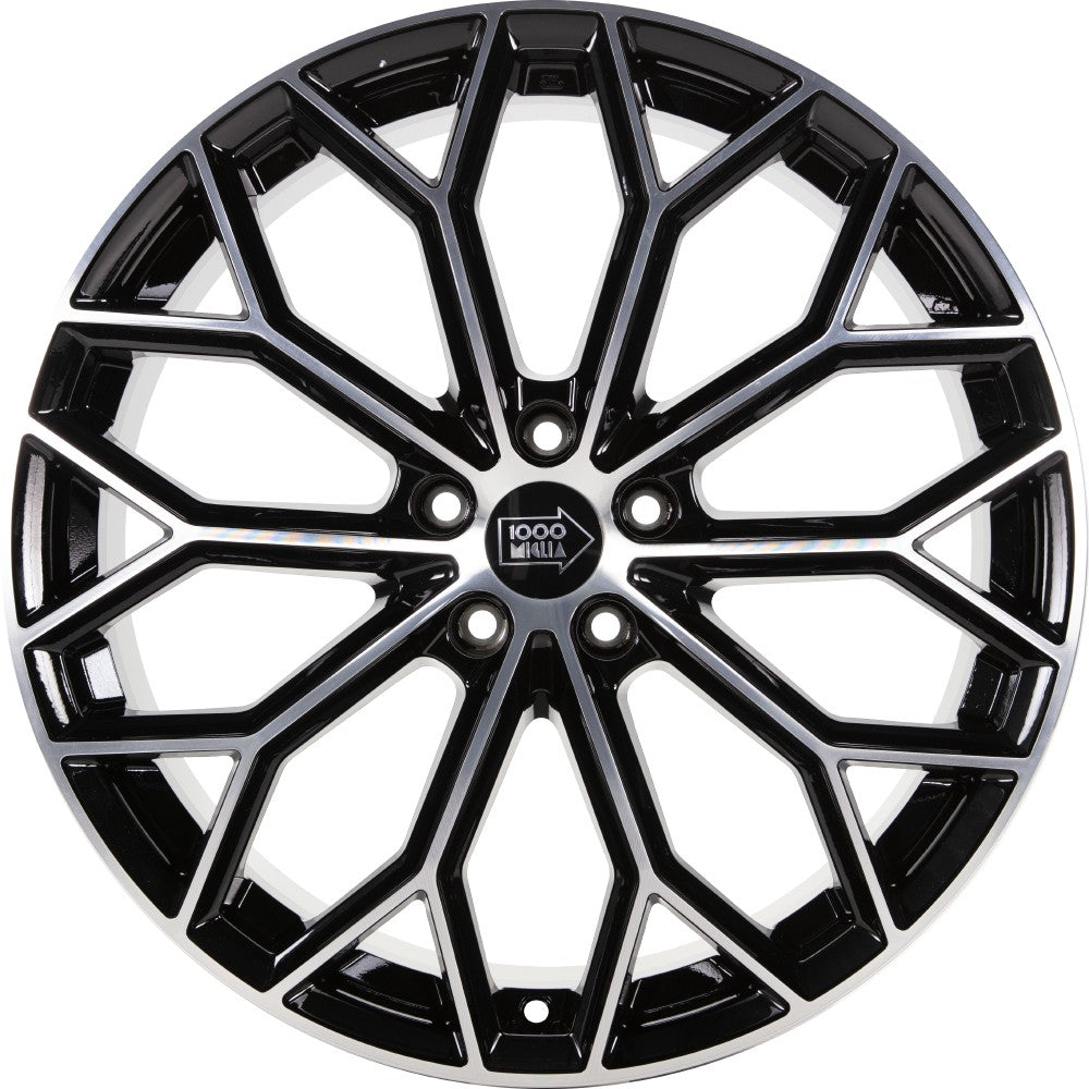 1000 Miglia MM1030 gloss black polished 7.5x17 ET45 - LK5/112 ML66.5
