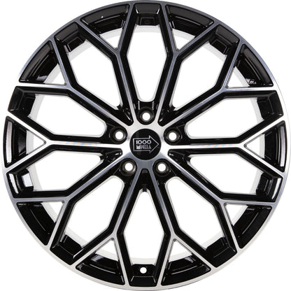 1000 Miglia MM1030 gloss black polished 7.5x17 ET45 - LK5/112 ML66.5
