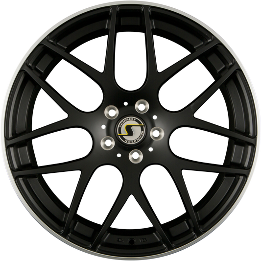 Schmidt REVOLUTION Gambit Satin Black Hornpoliert mit Softhorn Alufelge 9x21 Zoll ET34 LK 5x120 ML67.1