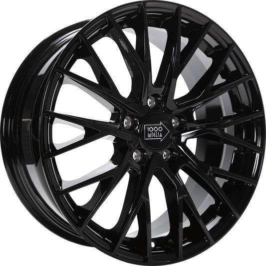 1000 Miglia MM1009 gloss black 7x17 ET45 - LK5/112 ML57.1