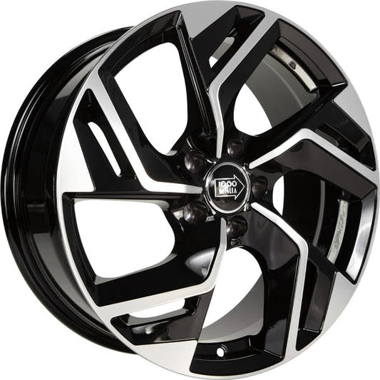 1000 Miglia MM1031 gloss black polished 7x17 ET40 - LK5/108 ML73.1