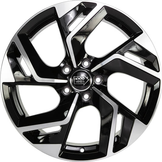 1000 Miglia MM1031 gloss black polished 7x17 ET40 - LK5/108 ML73.1