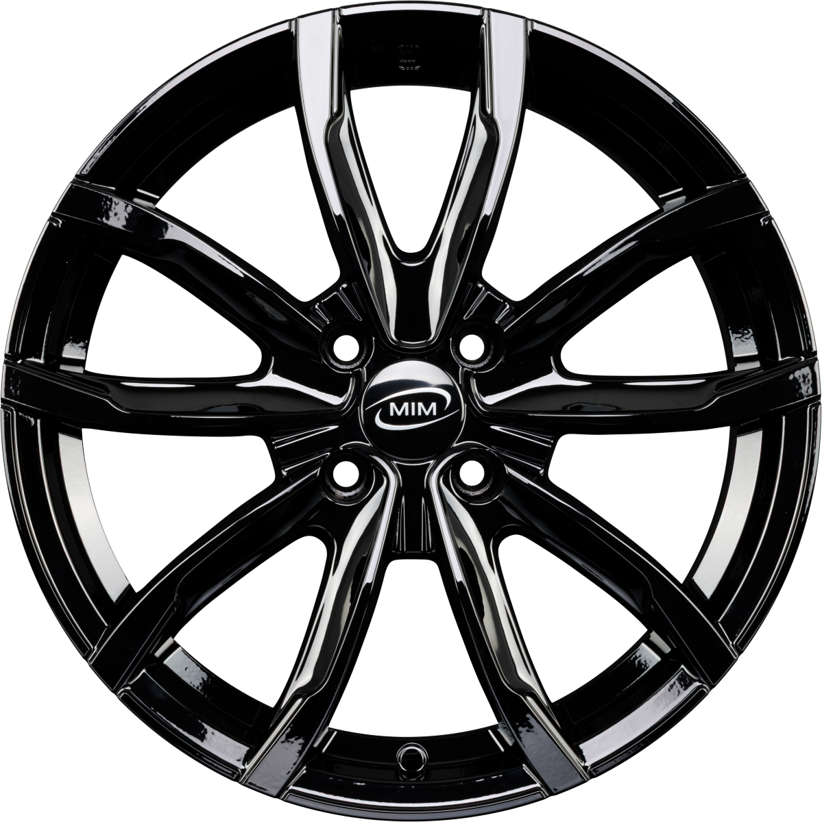 MIM EVO001 Black Glossy Alufelge 7x17 Zoll ET35 LK 4x98 ML58.1