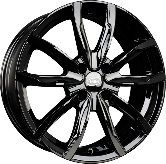 MIM EVO001 Black Glossy Alufelge 7x17 Zoll ET35 LK 4x98 ML58.1 – Bild 2