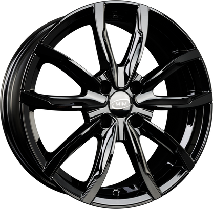MIM EVO001 Black Glossy Alufelge 7x17 Zoll ET35 LK 4x98 ML58.1 – Bild 2