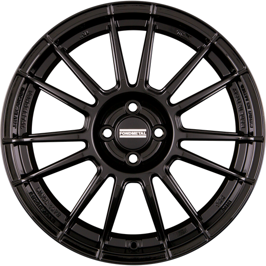 Fondmetal 9RR Glossy Black Alufelge 7.5x18 Zoll ET48 LK 5x114.3 ML75