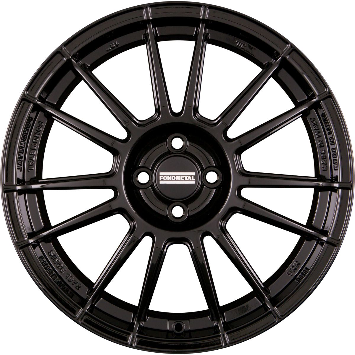 Fondmetal 9RR Glossy Black Alufelge 7.5x18 Zoll ET48 LK 5x114.3 ML75