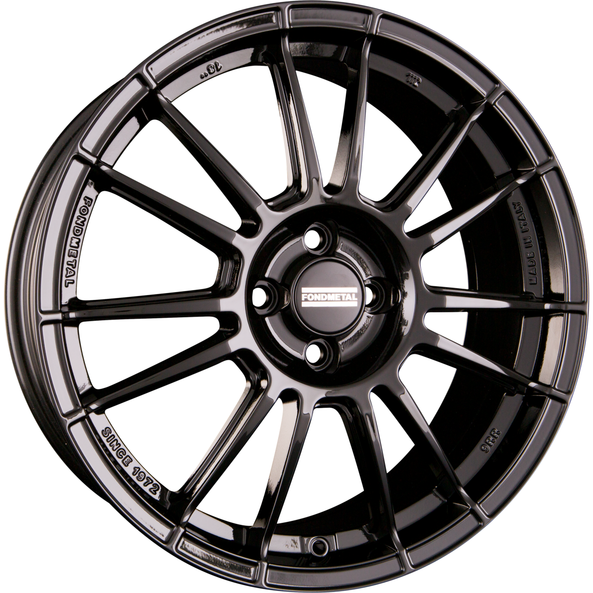 Fondmetal 9RR Glossy Black Alufelge 7.5x18 Zoll ET48 LK 5x114.3 ML75 – Bild 2