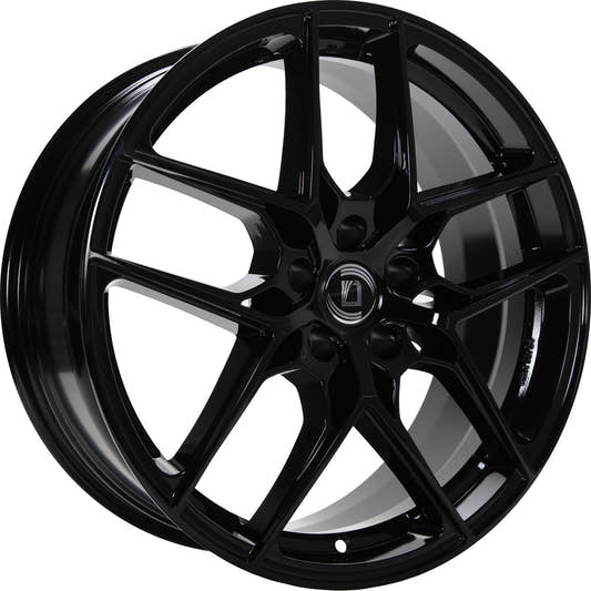 1000 Miglia MM1004 gloss black 7.5x17 ET45 - LK5/108 ML73.1