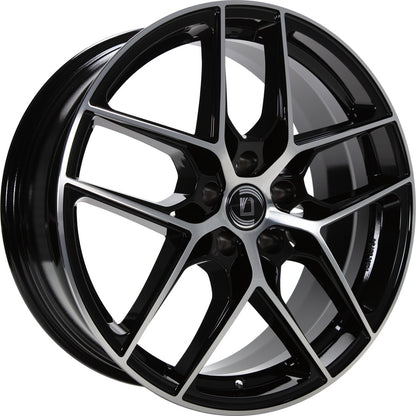 1000 Miglia MM1004 gloss black polished 8x18 ET45 - LK5/114.3 ML73.1