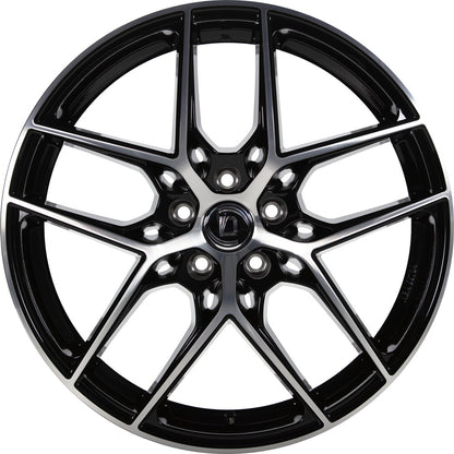 1000 Miglia MM1004 gloss black polished 8x18 ET40 - LK5/114.3 ML73.1