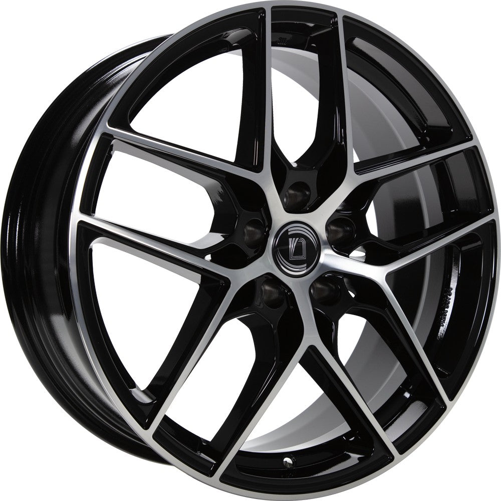 1000 Miglia MM1004 gloss black polished 8x19 ET45 - LK5/114.3 ML73.1