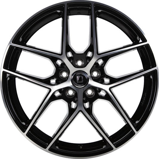 1000 Miglia MM1004 gloss black polished 8x19 ET33 - LK5/110 ML65.1