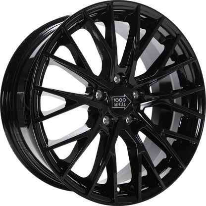 1000 Miglia MM1009 gloss black 8x18 ET30 - LK5/110 ML65.1