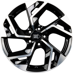 1000 Miglia MM1031 Gloss Black Polished Alufelge 7.5x18 Zoll ET33 LK 5x108 ML73.1