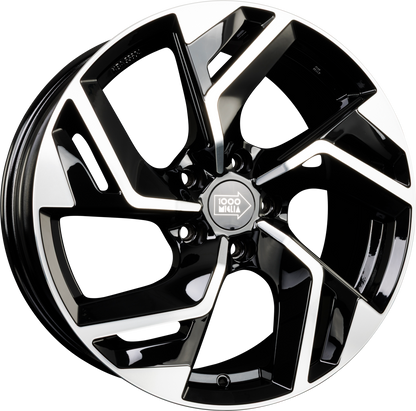 1000 Miglia MM1031 Gloss Black Polished Alufelge 7.5x18 Zoll ET33 LK 5x108 ML73.1 – Bild 2
