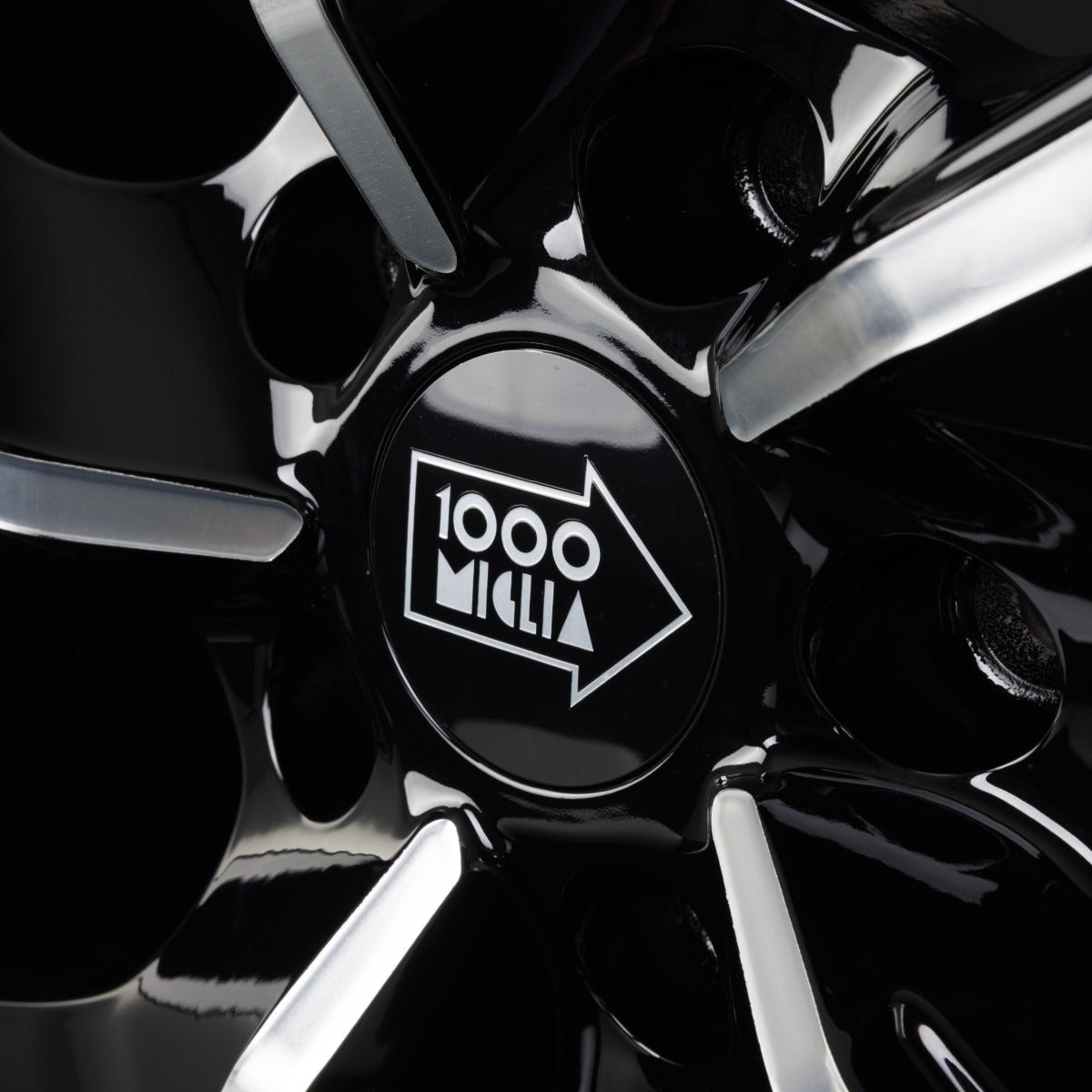 1000 Miglia MM1031 Gloss Black Polished Alufelge 7.5x18 Zoll ET33 LK 5x108 ML73.1 – Bild 3