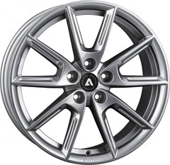 Akoni AK09 grey glossy Alufelge 8x18 Zoll ET45 LK 5x108 ML72.5
