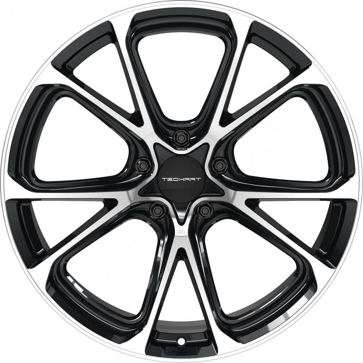 Proline Techart Formula VI black polished Alufelge 10x22 Zoll ET56 LK 5x130 ML71.5 – Bild 2