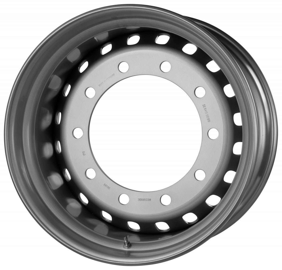 MWD Stahlfelge 13.00x22.5 Zoll 10/335/281 ET0 AC36403 M22 26 ILV Silber
