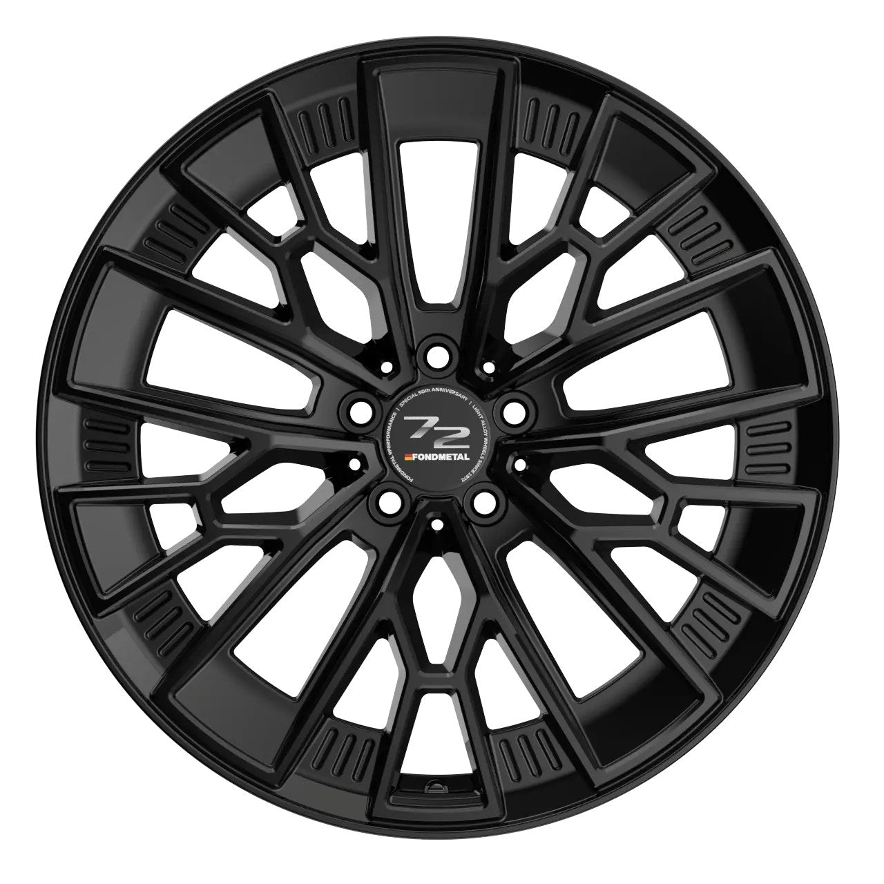 Fondmetal 1972 glossy black Alufelge 9x20 Zoll ET20 LK 5x115 ML71.6