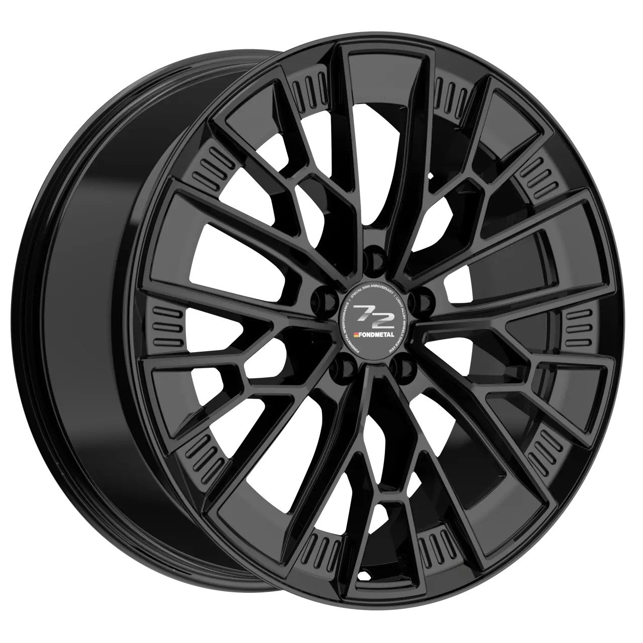 Fondmetal 1972 glossy black Alufelge 9x20 Zoll ET20 LK 5x115 ML71.6 – Bild 2