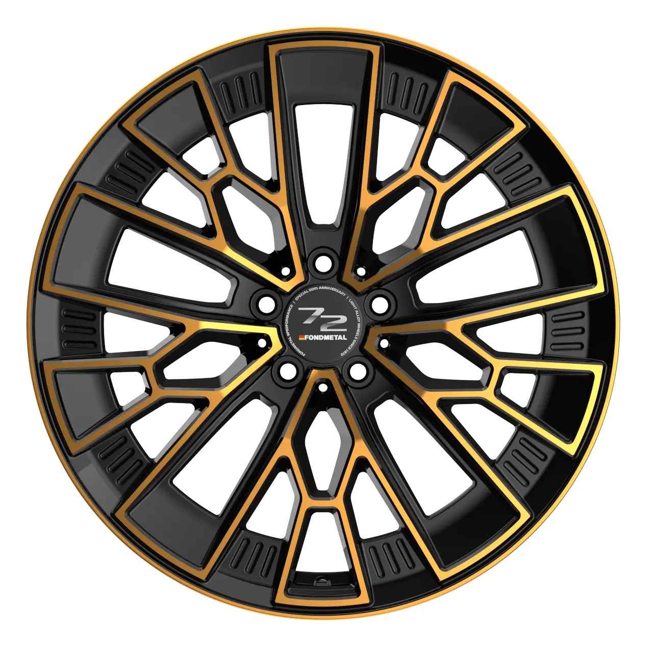 Fondmetal 1972 Glossy Black Bronze Machined Alufelge 9x20 Zoll ET20 LK 5x115 ML71.6
