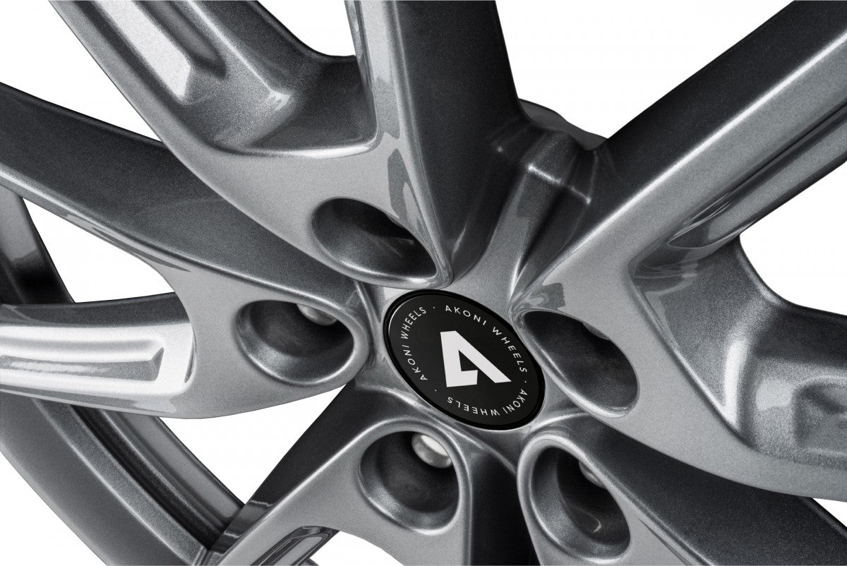 Akoni AK09 grey glossy Alufelge 8x18 Zoll ET48 LK 5x112 ML66.6 – Bild 4