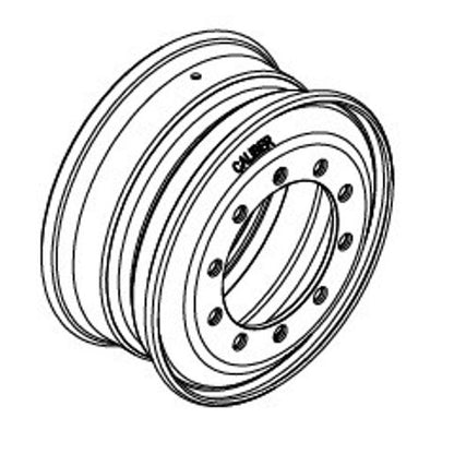 Caliber Stahlfelge 9.00x22.5 Zoll 10/335/281 ET157 900242 Konisch 27 Atlas Grau – Bild 2