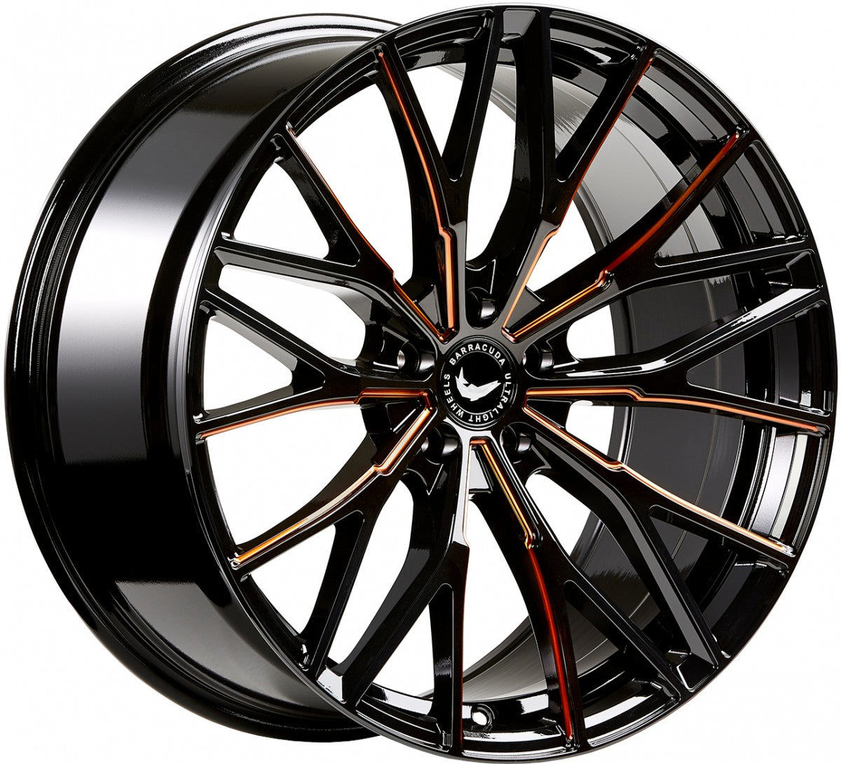 Barracuda Project 3.0 black gloss flashcopper Alufelge 8.5x18 Zoll ET43 LK 5x112 ML73.1